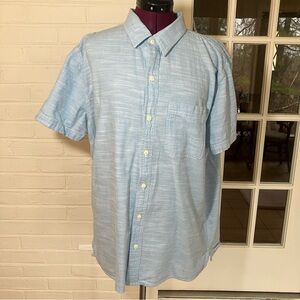 American Eagle Blue Short Sleeve Cotton Resort Shirt – XL